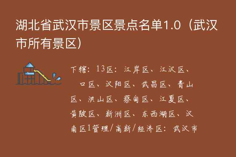 湖北省武汉市景区景点名单1.0 武汉市所有景区,湖北省武汉市景区景点名单1.0（武汉市所有景区）,第1张