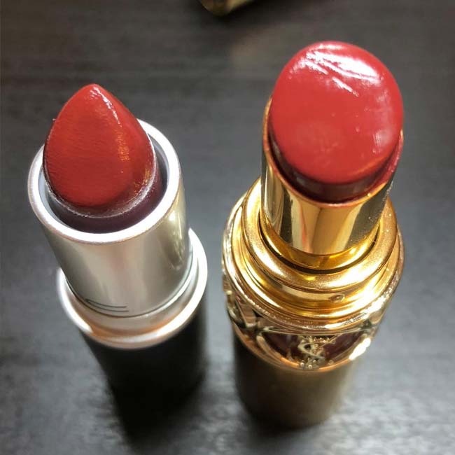 YSL 76 VS MAC Spice it up对比试色分享,第1张